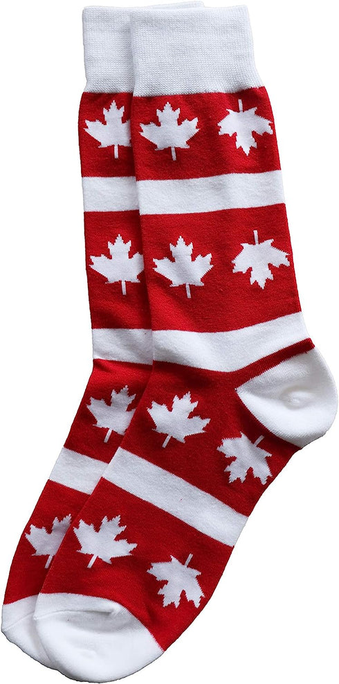 Maple Leaves Canada Unisex Men Women Fun Dress Casual Crew Funny Novelty Socks
